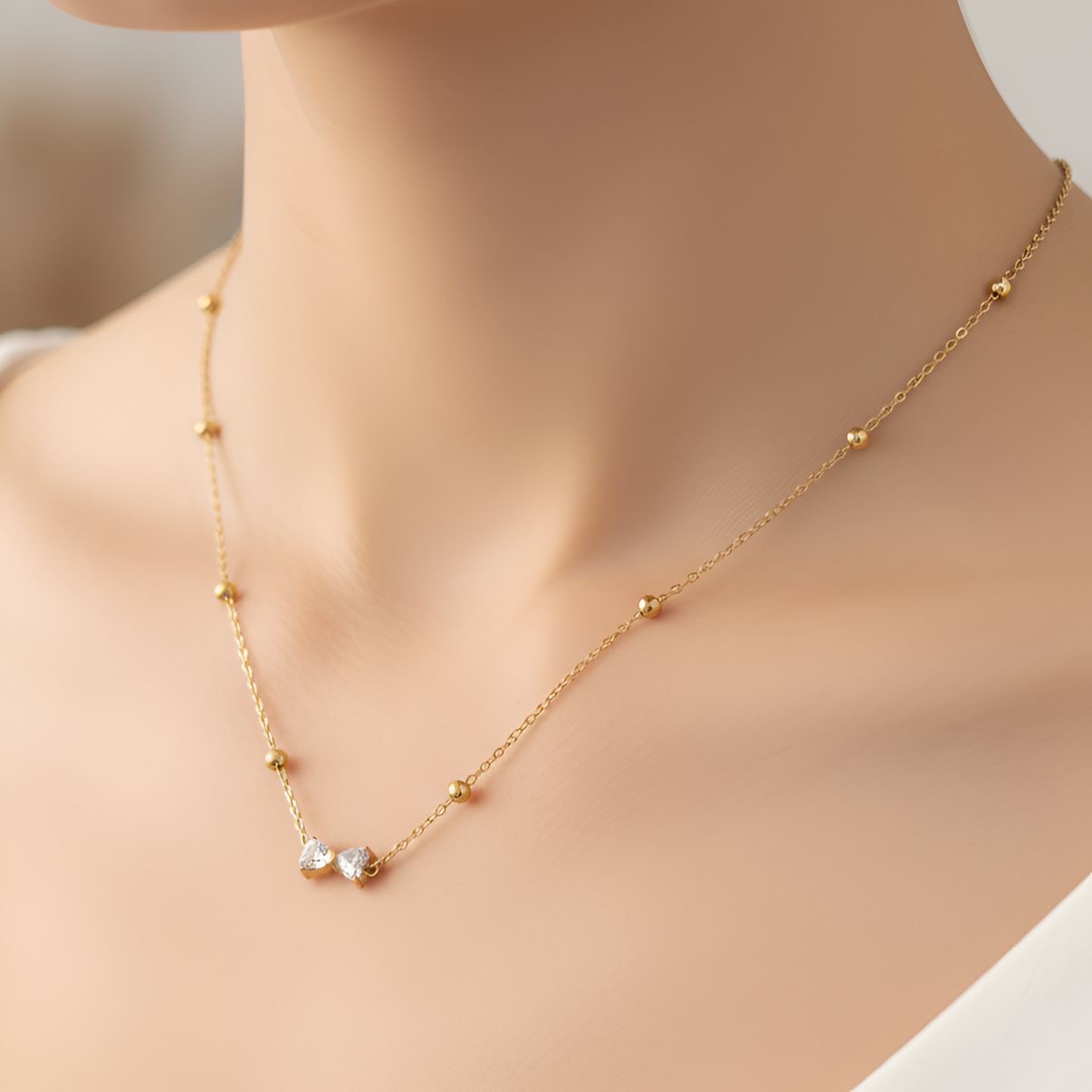 Bow Zircon necklace - Image 3