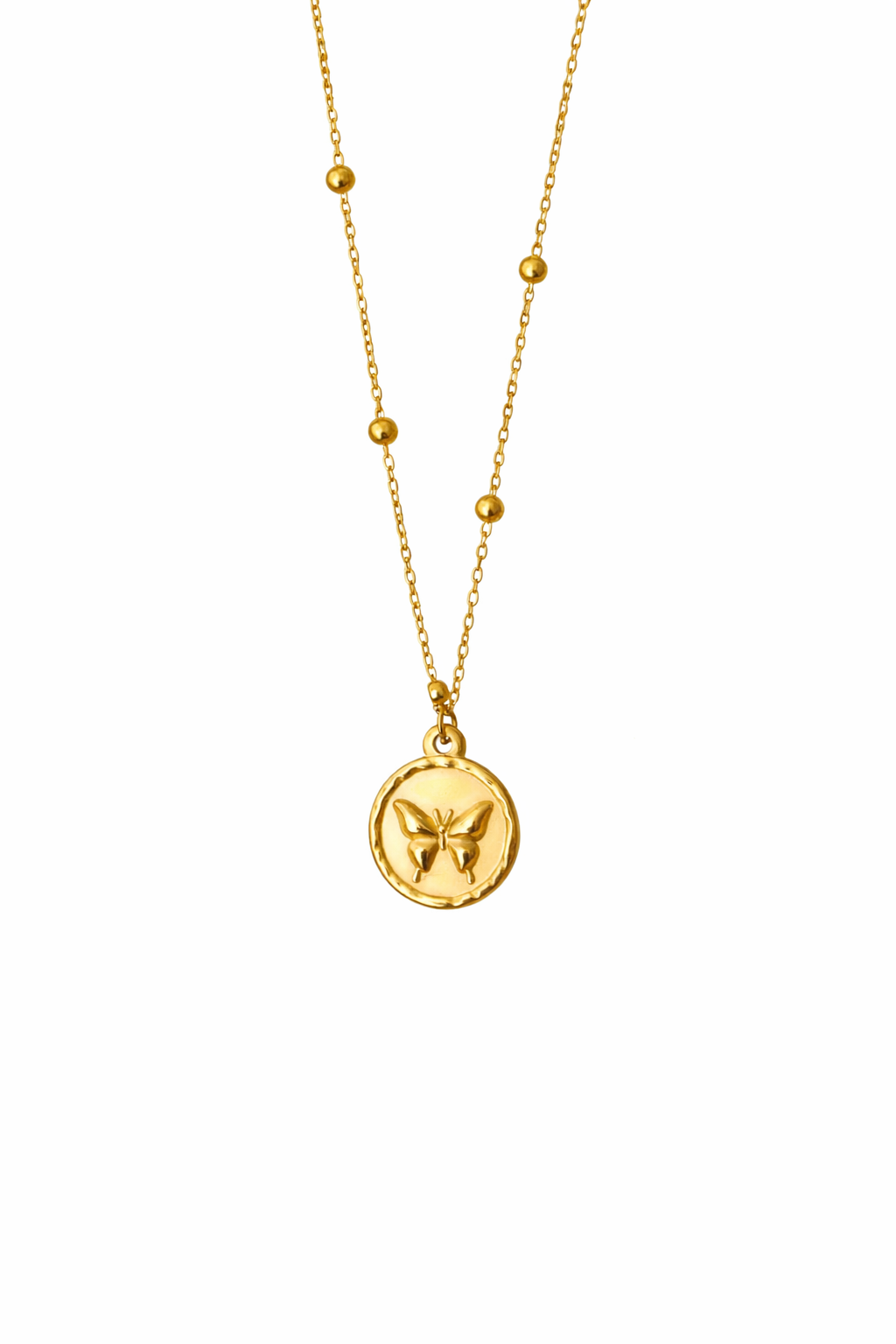 Butterfly Coin Pendant