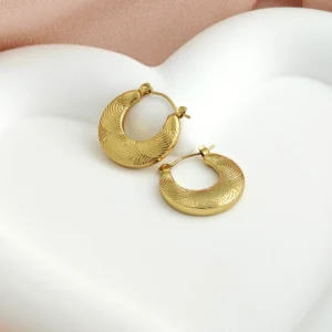Textured Hoop Earring