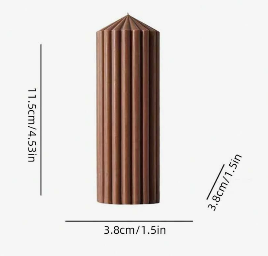 Ribbed Pillar Candle
