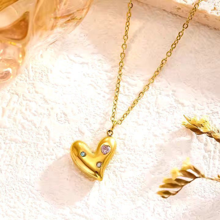 Stone heart pendant - Image 3